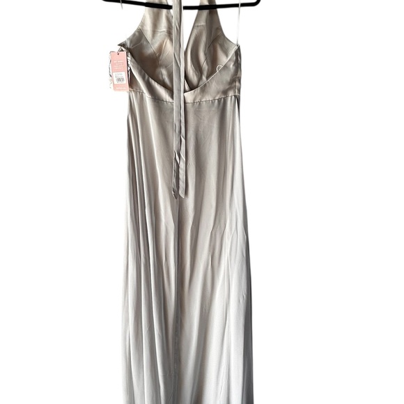 NWT BIRDIE GREY Women’s Halter Gray Cocktail/Party/Bridesmaid Lined Dress Size M - Picture 2 of 15